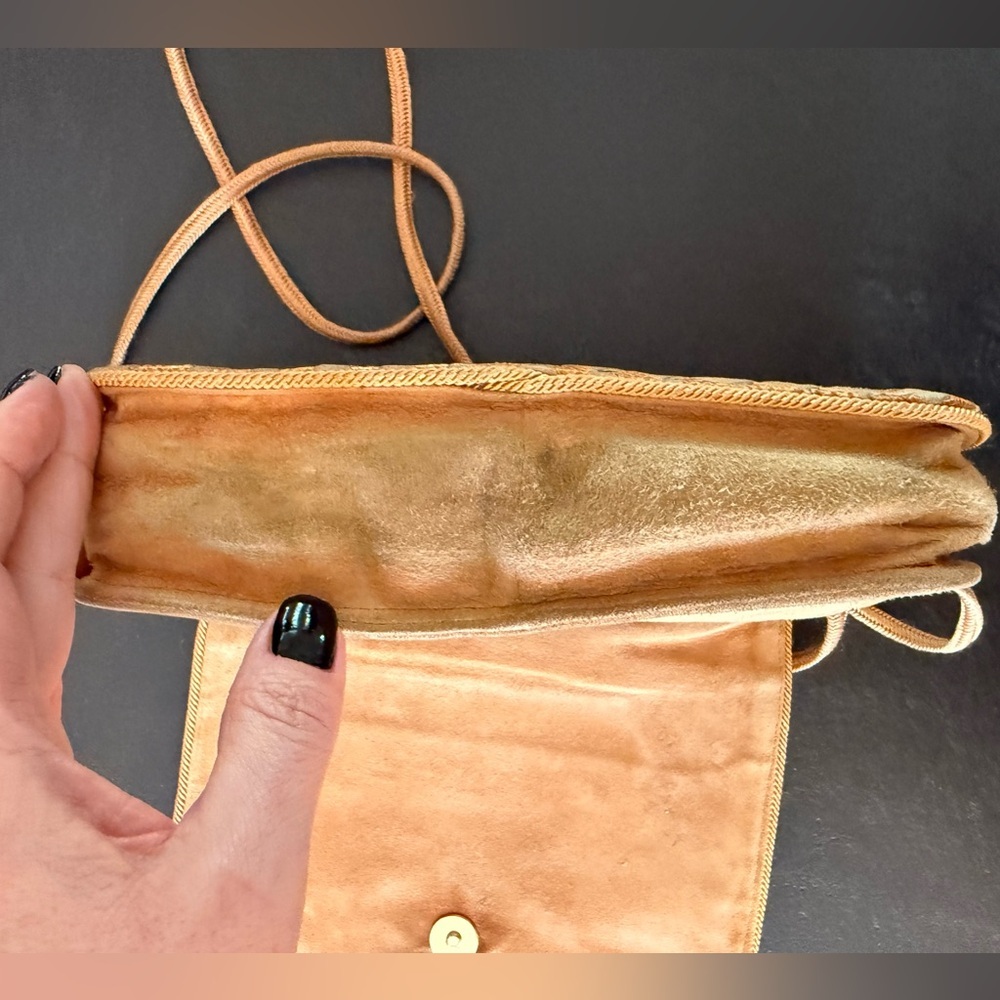 Bottega Veneta Suede Intrecciato Vintage Tan Woven Crossbody Bag - Picture 16 of 16